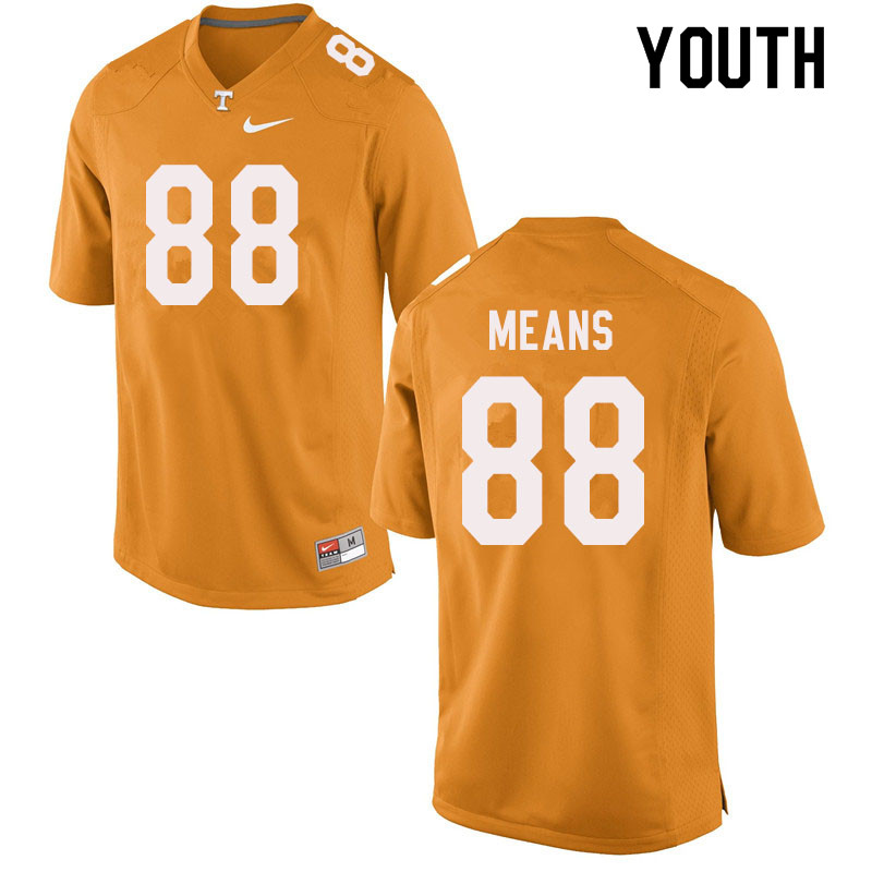 Youth #88 Jerrod Means Tennessee Volunteers College Football Jerseys Sale-Orange